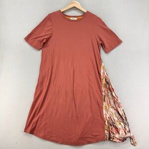 Tiny Anthropologie Dress Womens XS‎ Orange T-Shirt Dress Patchwork Short Sleeve